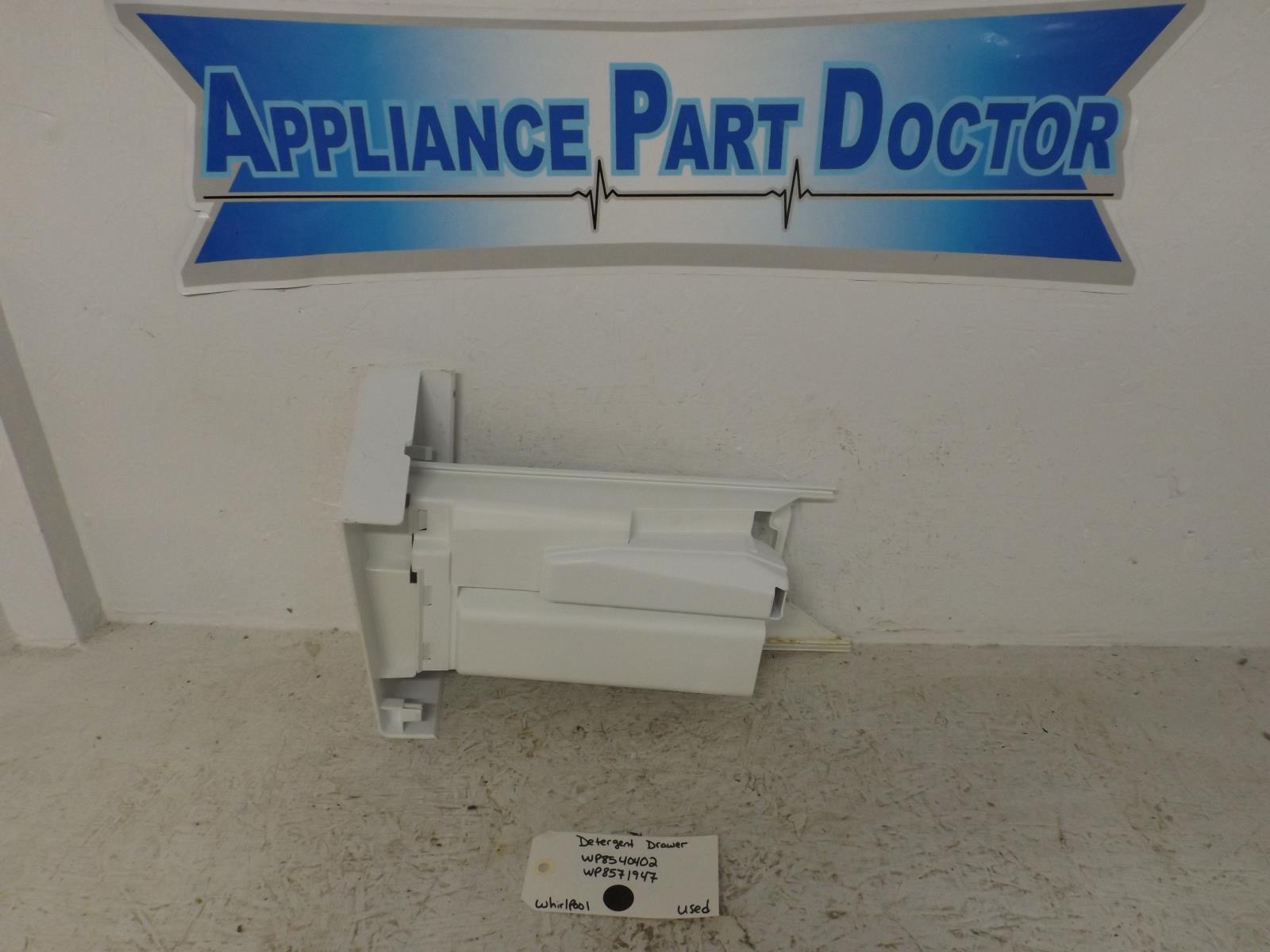 Whirlpool Washer WP8540402 WP8571947 Detergent Drawer Used Whirlpool Washer WP8540402 WP8571947 Detergent Drawer Used